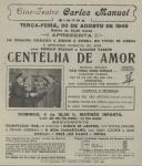 Programa do filme, comédia,  Centelha de Amor, com a participação de Ronald Reagan e Eleonor Parker.