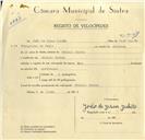 Registo de velocípede de marca Raio, com o nº 10141, em nome de João de Jesus Julião, morador em Seixal.