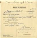 Registo de velocípede de marca Citifix, com o nº 7269, em nome de Henrique Batista, morador em Colares.