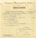 Registo de velocípede de marca Caravela, com o nº 6313, em nome de Vicente Clemente Caetano, morador em Codiceira.