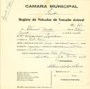 Registo de um veiculo de duas rodas tirado por um animal de espécie cavalar destinado a transporte de mercadorias em nome de Edmund [?], morador em Vale Flores.