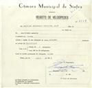 Registo de velocípede com o nº 8814, em nome de Henrique Maldonado Cordeiro, Lda, morador em Cacém.