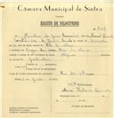 Registo de velocípede de marca Alpino, com o nº 7129, em nome de Emílio de Jesus Canada, morador em Rio de Mouro.