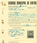Registo de matricula de carroceiro de 2 ou mais animais em nome de Manuel Vicente, morador em Almargem, com o nº de inscrição 1865.
