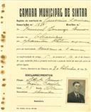 Registo de matricula de carroceiro 2 animais em nome de Manuel Lourenço Bruno, morador em Alvarinhos, com o nº de inscrição 1680.