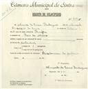 Registo de velocípede com o nº 4626, em nome de Armando de Sousa Rodrigues, morador em Rio de Mouro.