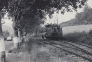 Elétrico de Sintra parado entre a Ponte Redonda e Galamares.