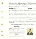 Registo de matricula de carroceiro em nome de Pedro da Silva Brites, morador em Lourel, com o nº de inscrição 1734.