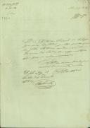 Atestado passado pelo Regedor Francisco António Raposo, da Paróquia de Almargem do Bispo, comprovando que António, filho de António Simões, morador no lugar do Sabugo, tinha idade inferir a 18 anos.