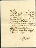 Carta proveniente de Martinho Dique a propósito do estado de saúde de um membro de família.