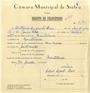 Registo de velocípede com o nº 7195, em nome de António Augusto Rosa, morador em Montelavar.