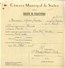 Registo de velocípede de marca Pombal, com o nº 7839, em nome de Veríssimo Afonso Gonçalves, morador em Penedo.