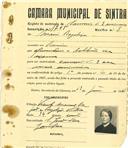 Registo de matricula de carroceiro 2 animais em nome de Maria Bazaliza, natural de São João das Lampas, com o nº de inscrição 1795.