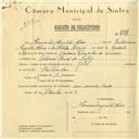 Registo de velocípede de marca Jotel, com o nº 5981, em nome de Armindo Augusto Alves, morador em Colónia Penal de Sintra.