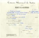 Registo de velocípede com o nº 8684, em nome de Emídio José Gonçalves, morador em Queluz.