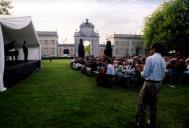 Público a assistir ao Concerto de piano com Alexander Pirojenko, durante o Festival de Música de Sintra, nos jardins do Palácio de Seteais.