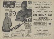 Programa do filme No Reino do Terror realizado por Lewis Allen com a participação de Margaret Field, Harold Vermilyea, June Havoc e Gavin Muir.