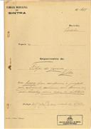 Construção de moradia em Belas em nome de Filipe de Lemos, com o Processo nº OB 411/1920, com a licença de construção nº 2 de 05/01/1920.