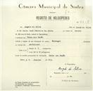 Registo de velocípede de marca Rosengar, com o nº 8418, em nome de Ângelo da Silva, morador em Praia das Maçãs.
