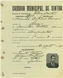 Registo de matricula de velocipedista em nome de Manuel Bertrand Serrano, morador no Sabugo, com o nº de inscrição 1768.