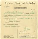 Registo de velocípede de marca Caravela com motor, com o nº 6261, em nome de António Bertolo Júnior, morador em Maceira.