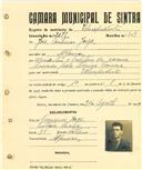 Registo de matricula de velocipedista em nome de José Antunes Jorge, morador em Alfouvar, com o nº de inscrição 2078.