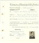 Registo de matricula de velocipedista em nome de Virgílio dos Santos [R...], morador no Bairro da Colónia Penal, com o nº de inscrição 6429.