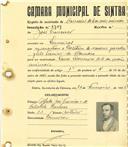 Registo de matricula de carroceiro 2 ou mais animais em nome de José Francisco, morador em Lameiras, com o nº de inscrição 1719.