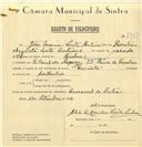 Registo de velocípede de marca Cuciolo, com o nº 7317, em nome de João Maria Leite Antunes, morador em Carrascal.