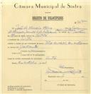 Registo de velocípede de marca Vilar com motor, com o nº 6672, em nome de João de Oliveira Faria, morador em Sintra.