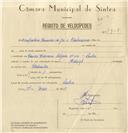 Registo de velocípede de marca Raleigh, com o nº 7918, em nome da Firma Companhias Reunidas de Gás e Eletricidade, com sede em Sintra. 