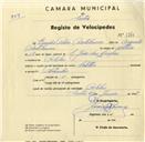 Registo de velocípede de marca Soltex, com o nº 3374, em nome de Emídio Pedro Bartolomeu, morador em Bolelas.