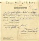 Registo de velocípede de marca Cicles Pombal, com o nº 7267, em nome de Armando Esteves Simões, morador em Aruil.