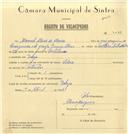 Registo de velocípede com o nº 7038, em nome de Manuel Alves de Sousa, morador em A-da-Beja.