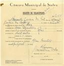 Registo de velocípede de marca Raio, com o nº 7284, em nome de Alexandre Garcia da Costa, morador em Mem Martins.