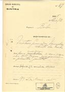 Ampliação de moradia na Fonte das Eiras em Belas em nome de Matias Granadas Munhoz com o Processo OB nº 119/1925, com a licença de construção nº 99 de 06/05/1925.