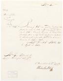 Ofício dirigido ao presidente da Câmara Municipal de Belas proveniente de Cláudio José Vibal, Administrador do Concelho, solicitando o envio de uma certidão dos preços de cereais de 1841/42.