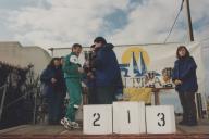 Rui Pereira, vereador da Câmara Municipal de Sintra, durante a entrega de troféus aos participantes da corrida "Fim da Europa".