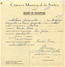 Registo de velocípede de marca La Guide, com o nº 7334, em nome de António Casquilho, morador em Venda Seca.