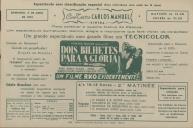 Programa do filme "Dois Bilhetes para a Glória" com a participação de Tony Martin, Janet Leigh, Gloria De Haven, Eddie Bracken e Ann Miller.