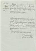 Circular dirigida ao presidente da Câmara Municipal de Belas proveniente do Secretário Geral da Administração Central Luís de Almeida Albuquerque, referente à eleição de um Procurador à Junta Geral do Distrito.