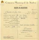 Registo de velocípede com o nº 6551, em nome de Francisco de Jesus Faria, morador em Casais de Mem Martins.