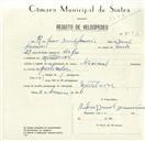 Registo de velocípede de marca Nacional, com o nº 8581, em nome de Rufino Daniel Januário, morador em Montelavar.
