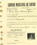 Registo de matricula de velocipedista em nome de Anna Maria Pereira da Gama, moradora em Sintra, com o nº de inscrição 2788.