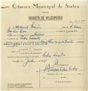 Registo de velocípede de marca Famel, com o nº 8105, em nome de Manuel Simões, morador em Pedra Furada.