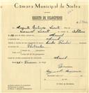 Registo de velocípede de marca Cicles Pombal, com o nº 7722, em nome de Augusto Esteves Vicente, morador em Aruil.