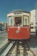 Elétrico no terminal da Praia das Maçãs.