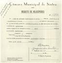 Registo de velocípede de marca Elis, com o nº 5197, em nome de João de Andrade Vasconcelos e Sousa, morador em Quintinha.