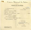Registo de velocípede com o nº 9729, em nome de José Francisco Vaz, morador em Belas.