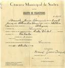 Registo de velocípede de marca Cycles Pombal, com o nº 6636, em nome de Manuel Gomes Branquinho, morador em Lameiras.